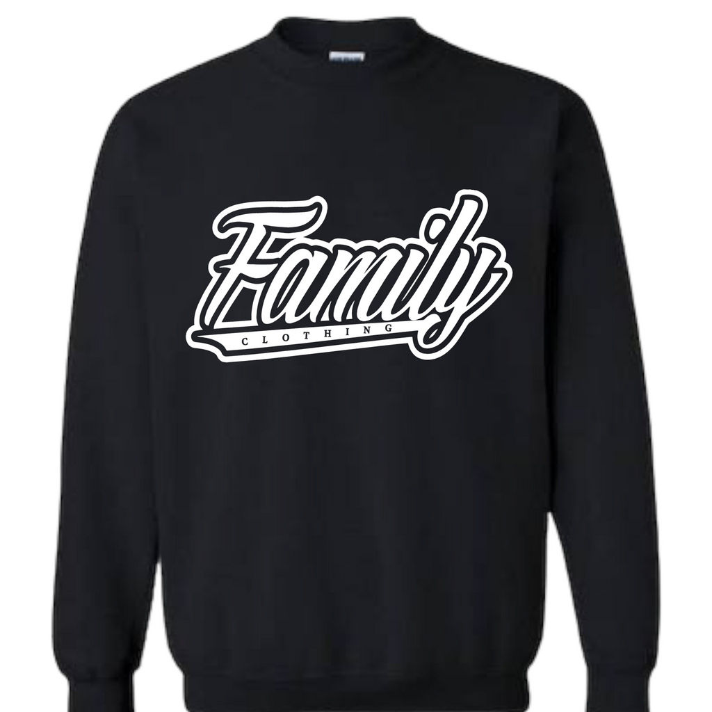 Black Crewneck Family Sweatshirt