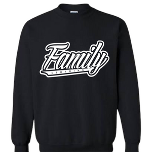 Black Crewneck Family Sweatshirt