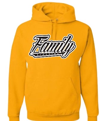 Yellow and Black Family Hoodie