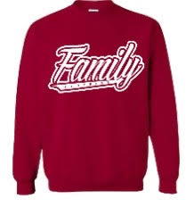 Crimson Crewneck Family Style